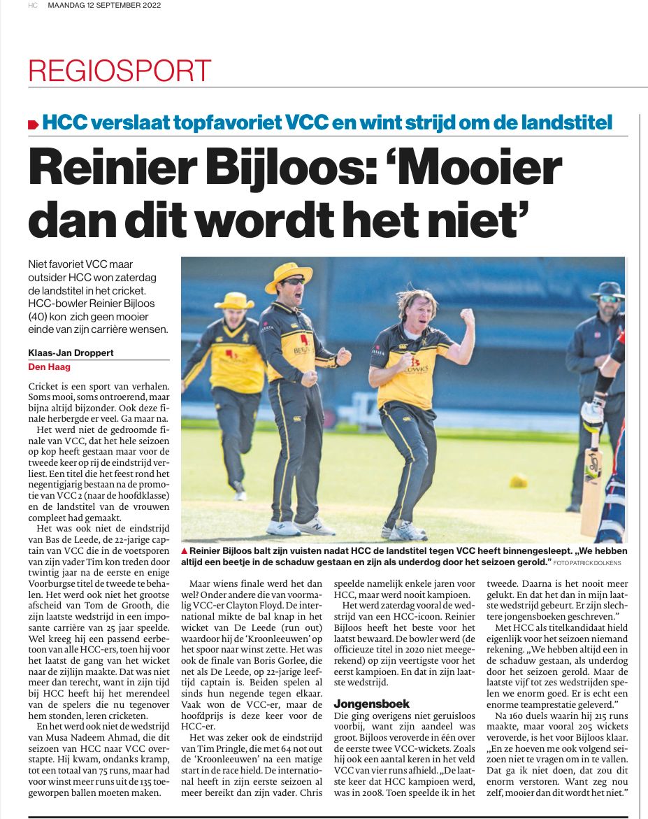 HaagseCC's tweet photo. Het AD over Reinier. Nu leesbaar voor iedereen https://t.co/iJGReuZ6oM