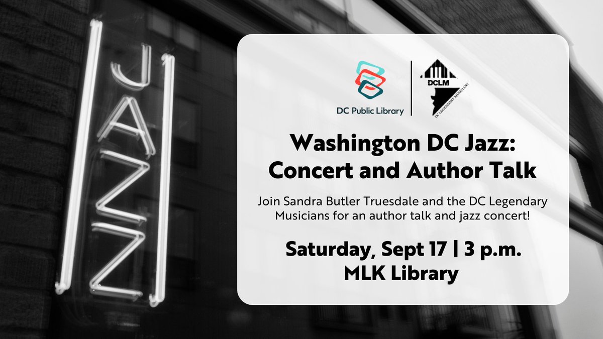 DC Public Library On Twitter Washington DC Jazz Concert And Author dc-public-library-on-twitter-washington-dc-jazz-concert-and-author