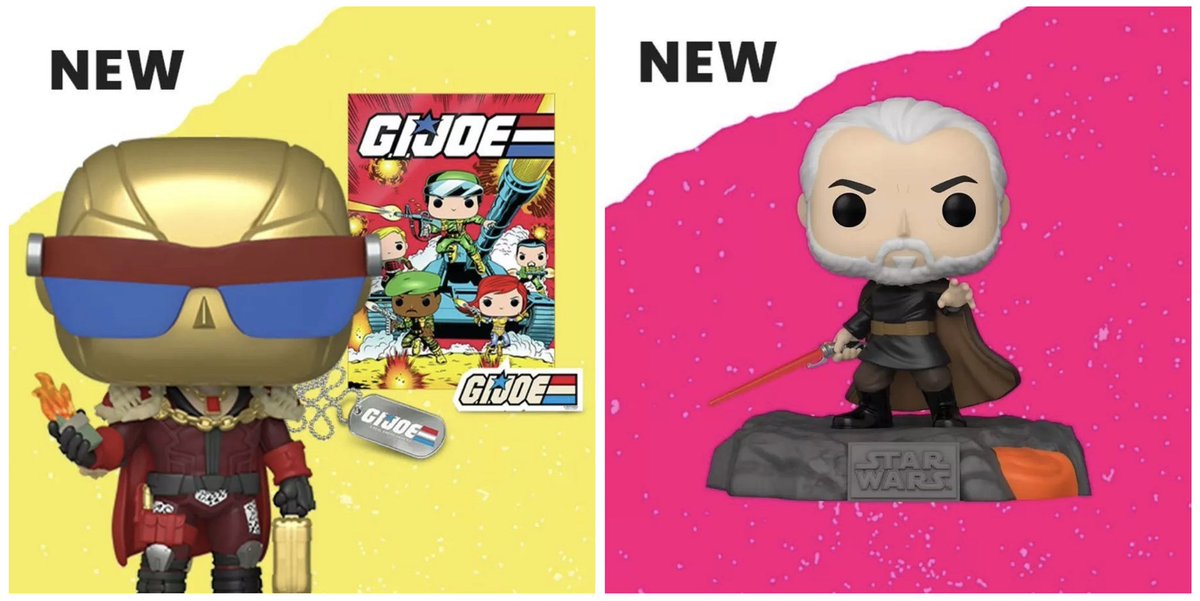 FunkoPopHunters's tweet photo. Coming this week to GameStop’s Collectfest is a GI Joe box that includes a Destro Pop as well as a Red Saber Series Count Dooku! #funko #gamestop #collectfest https://t.co/aNnrOwmrOc