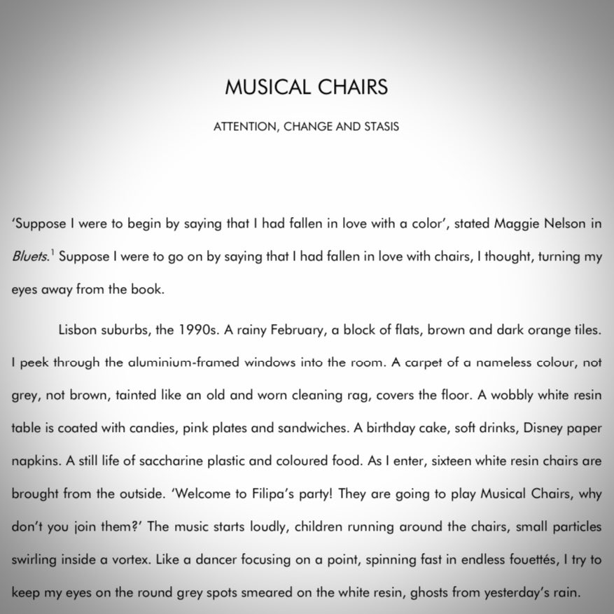 Joana_A_Delgado's tweet image. What an honour to receive the Design Writing Prize 2022! (I can’t believe I just said that!!) 
@SoDesignHistory 
@DTransience 
#designwritingprize 
#designwriting 
#monobloc 
#musicalchairs