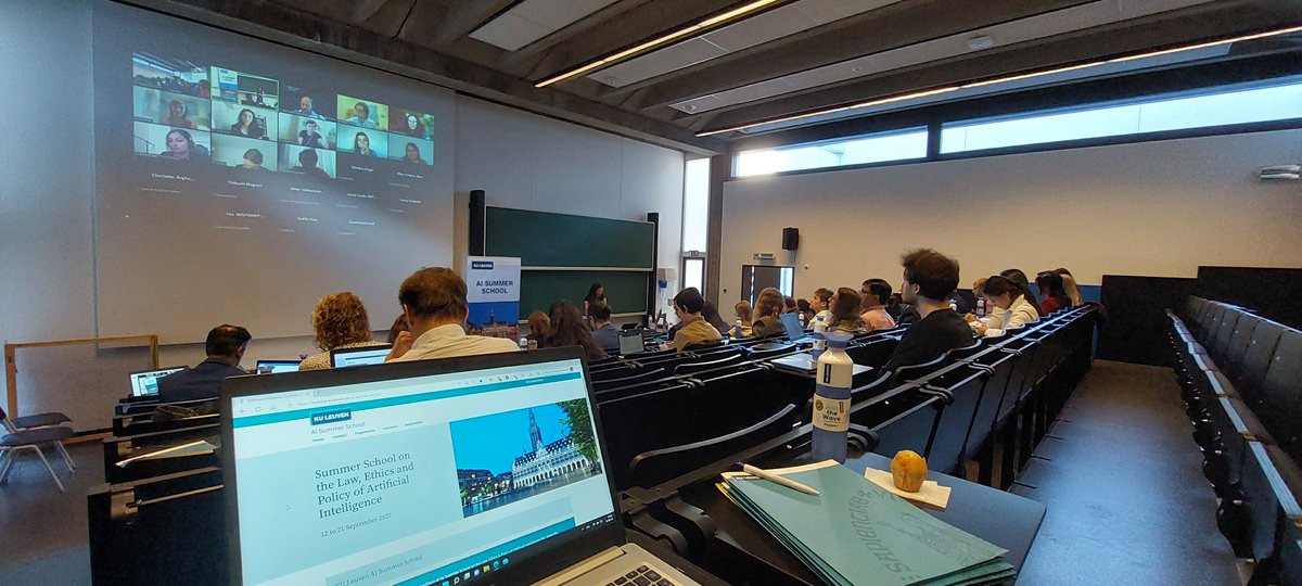 KUL_AI_SSchool's tweet photo. Aaaand we’re off! For the next 8 days, participants from all over the world are gathering in Leuven virtually and physical for the @KU_Leuven Summer School on the Law, Ethics and Policy of AI.

Kick-off today was already fantastic – on to more intensive but enriching days! https://t.co/o0SwWBUa6G