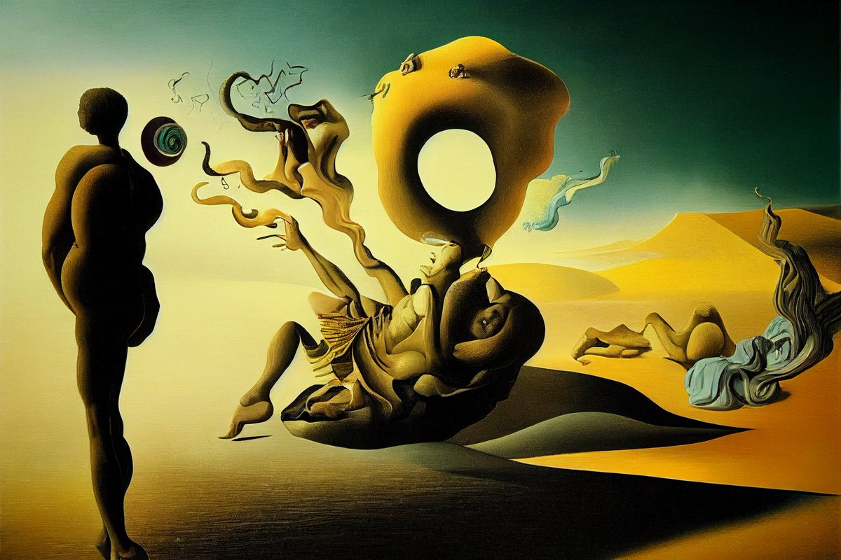 Birth of an artist, inspired by Dali 
Created by myself and #midjourneyAi