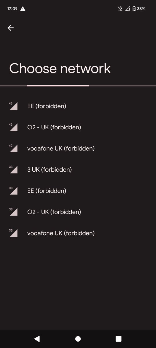 csonnefraud's tweet photo. @freemobile Tous les reseaux UK me sont bloques avec mon Pixel 6. Une idee ? (note : j'ai bien desactive l'option "forfait bloque" dans mon interface). https://t.co/ytnLARC2dm