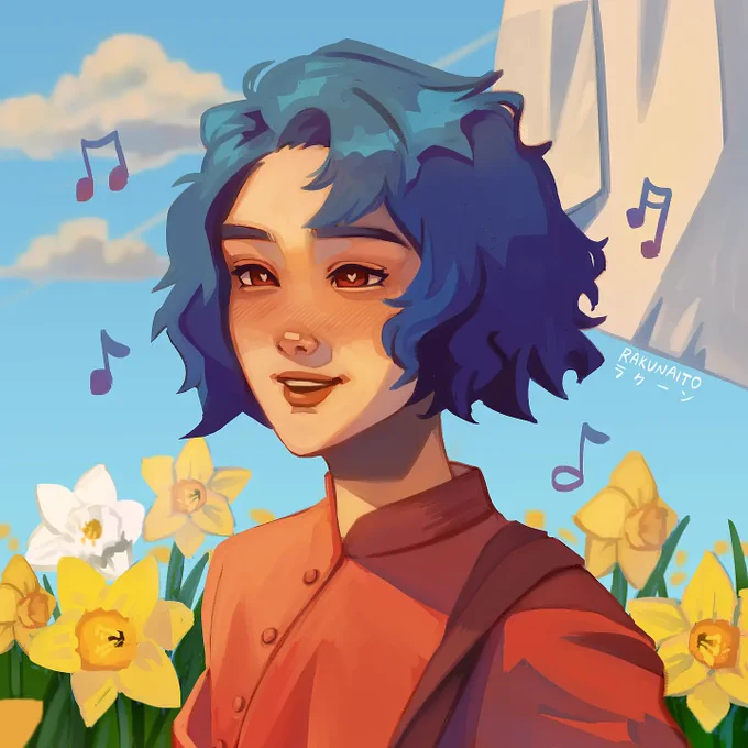 OPEN FOR COMMISSIONS  need funds :')) I like working on warm, sunny portraits recently  please RT to maybe reach someone who would want to grab some art link to prices/info will be below!! 
