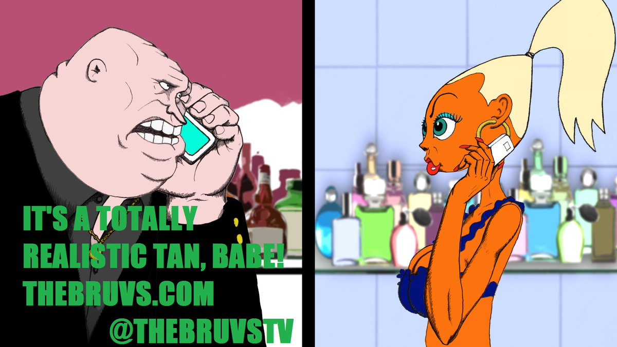 TheBruvsTV's tweet photo. When it's best to say the right thing 
https://t.co/IuW0lhAuU2

#tanning #tanfail #TheBruvs #love #cartoon https://t.co/ObAfcFx9br
