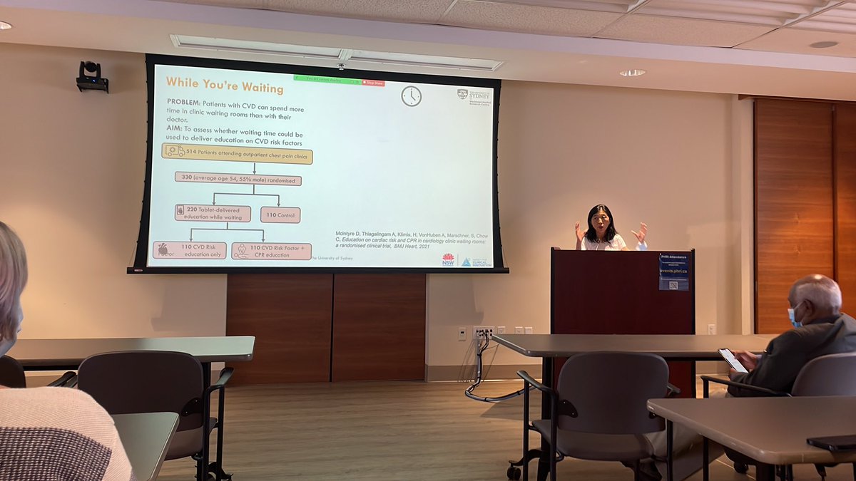 Visiting PHRI Senior International Fellow <a href="/clara_chow/">Clara Chow</a> <a href="/WARC_USYD/">Westmead Applied Research Centre #WARC_USYD</a> presenting at #PHRI on frugal digital #innovation in #cardiovascular care during era of #Covid19
Cited #CVD #digitalhealth research done with PHRI Research Fellow <a href="/HarryKlimis/">Harry Klimis</a> (in attendance)