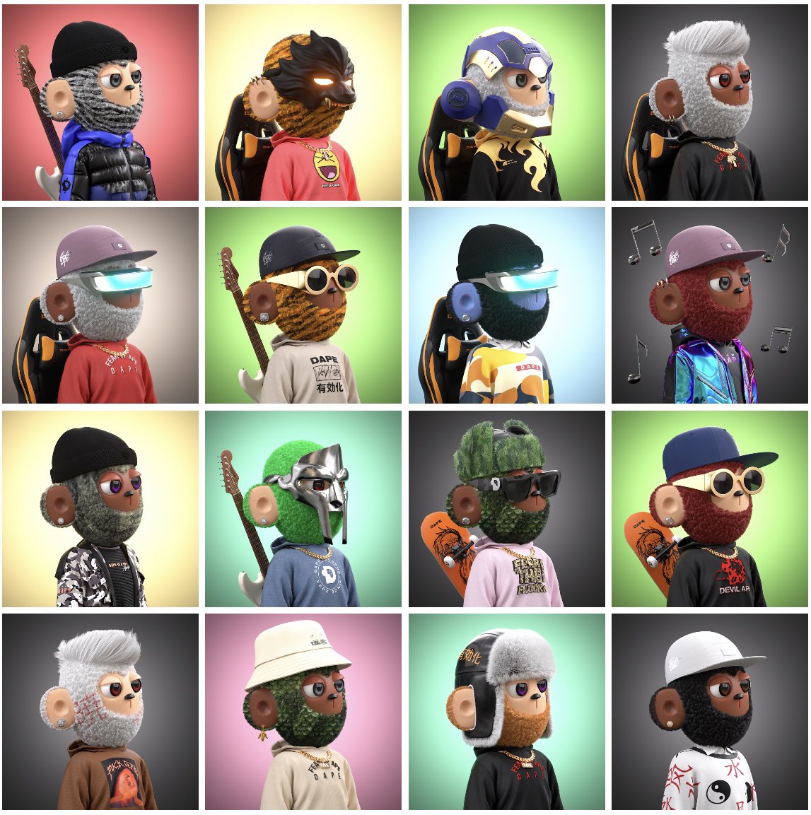 dapenft's tweet photo. Below are some of the 61 DAPE’s that are currently listed 🤩

Which one is your favourite?

Check out the rest of them here👇
(while you still can 😉)

https://t.co/FbGx7lqr8C

#DAPE #NFT #NFTs #NFTCommunity https://t.co/qnh9k1p2Pp