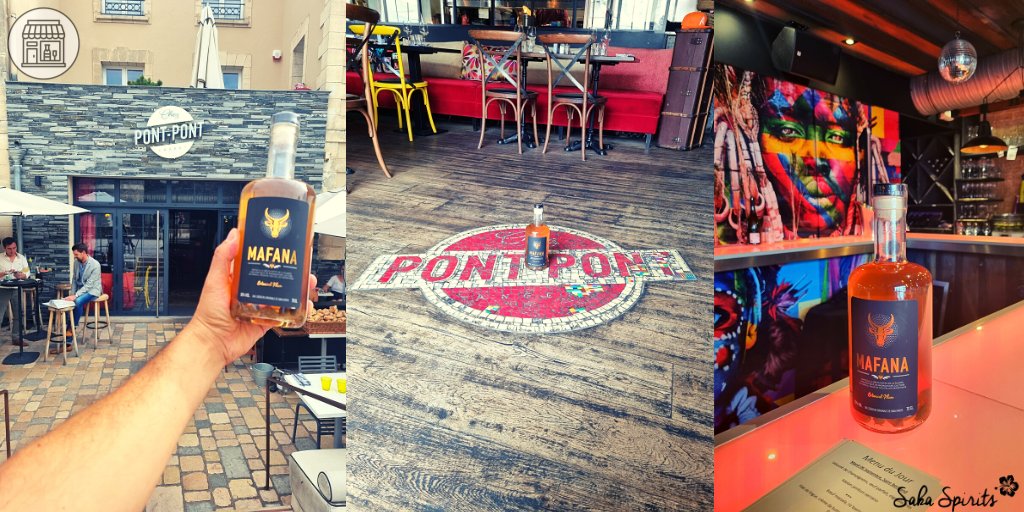 Notre #mafana est présent <a href="/chezpontpont/">Chez Pont-Pont</a> ! 
C’est en empruntant le chemin menant au château Angers que vous découvrirai <a href="/chezpontpont/">Chez Pont-Pont</a> 
Que ce soit pour déjeuner, diner ou simplement déguster notre #mafana by <a href="/Sakaspirits/">Saka Spirits : Mafana & Agasta</a>, il vous accueille 7j/7!
#restaurant #rhum #Angers