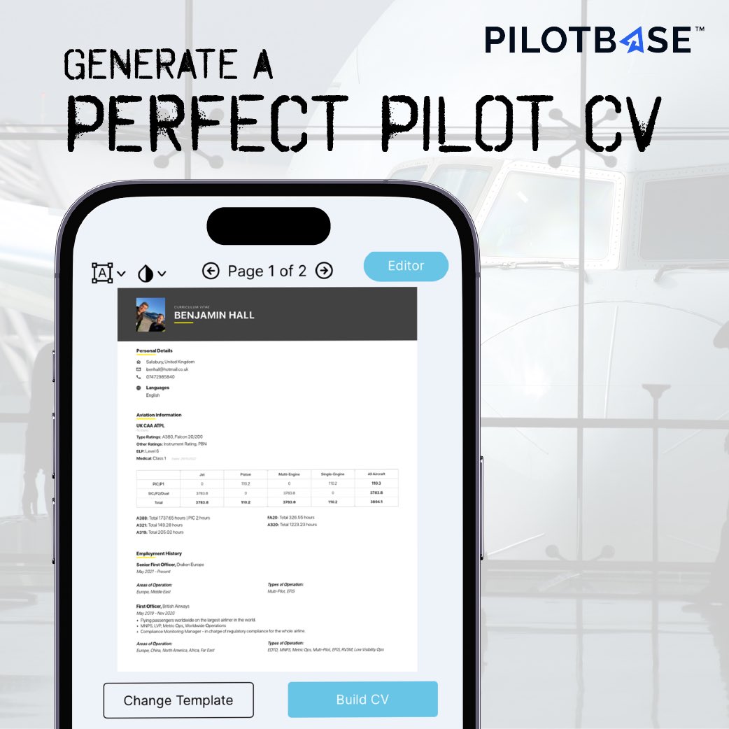 Making getting that perfect job a little bit easier!

#pilot #pilotjob #pilots #avgeek #pilotlife #cv #resume
