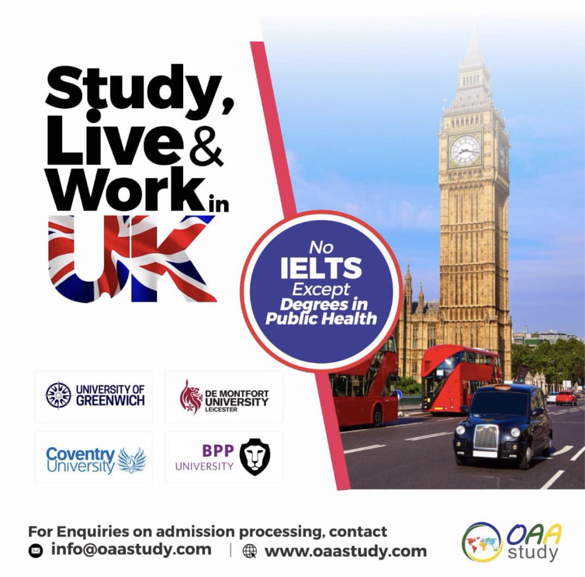 OaaStudy's tweet photo. Considering the UK?
We also got your covered #BBNajia https://t.co/ImAH7rtffs