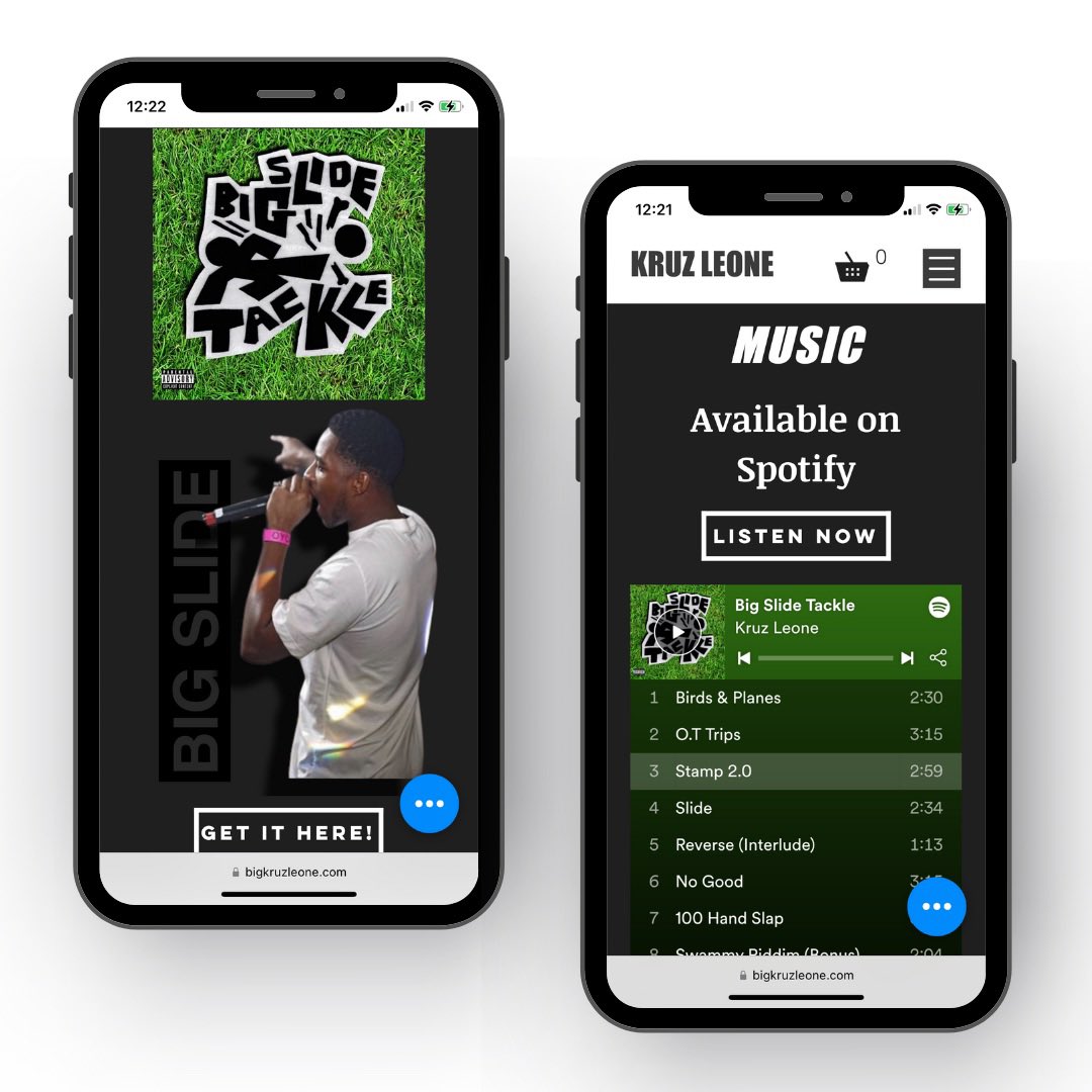 TeeyaCreates's tweet photo. Client project - A website designed for users to buy merchandise, stream and download music to keep up with @kruz_leone as he grows within the music industry🤩 Glad I could bring your vision to life!

https://t.co/CiCoudwkrd https://t.co/9ihUdl6LFB