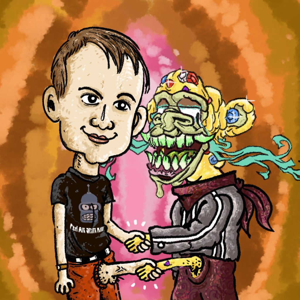 TheMerge5875NFT's tweet photo. GM Vitalik supporters! As we countdown to the MERGE, you can do your part to spread the word to join the movement, active holders will be rewarded by @VitalikButerin when the MERGE is done!

#NFTCommunity #NFTcollections  #ETHmerge #Themerge #OpenSeaNFT #memecoin https://t.co/G5cHVaUoxR