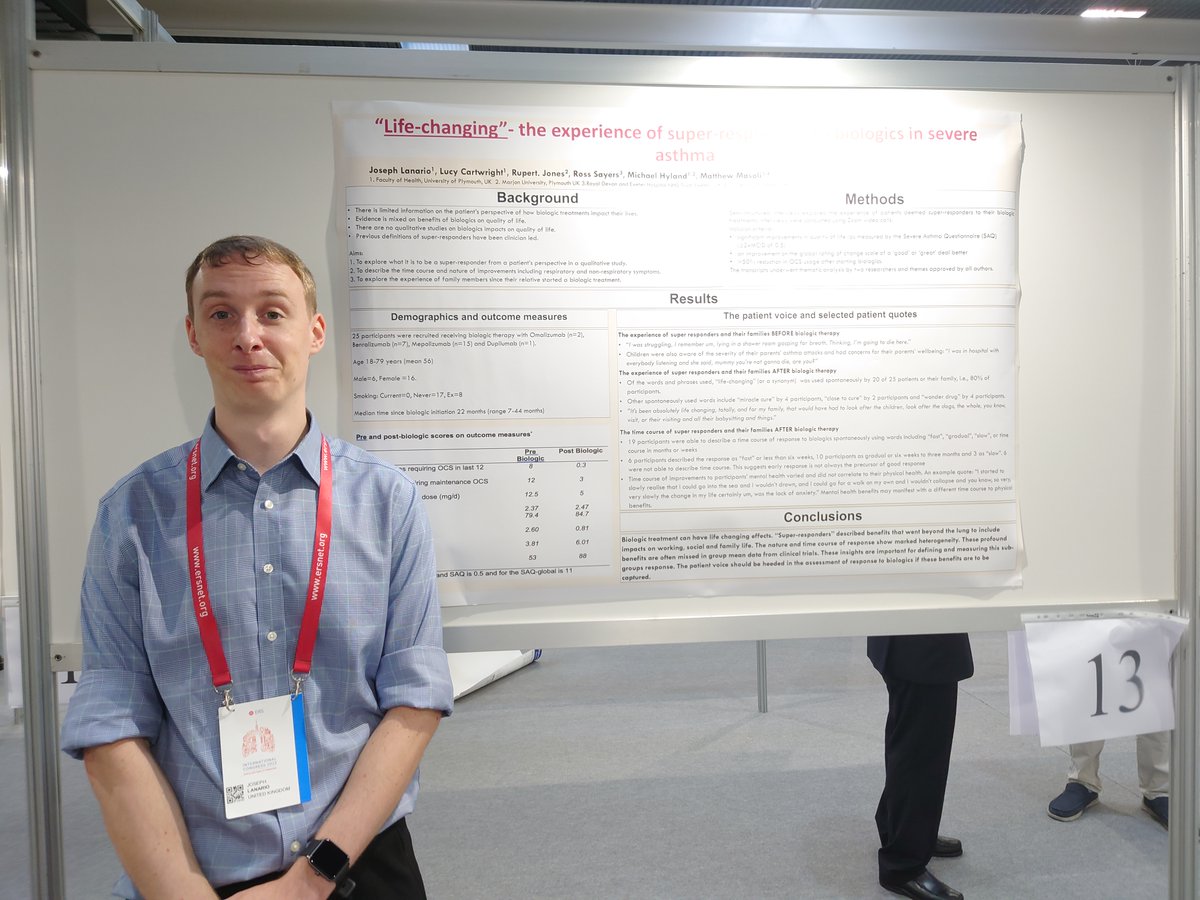 SAQPlymouth's tweet photo. Many thanks to everyone that came by our poster at #ERS2022. It was good to see everyone in person after so long. #SevereAsthma #asthma  #ERSCongress2022 https://t.co/G4cccjTxQT