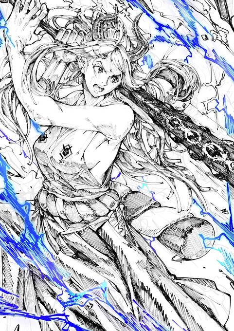 コメント欄にリクエストよく見かけるけど実は前に描いてるキャラ達最近更新遅いけどちょい待ってね色塗りにもできる形態にさとし進化中です#ワンピース    #ONEPIECE  #イラスト 