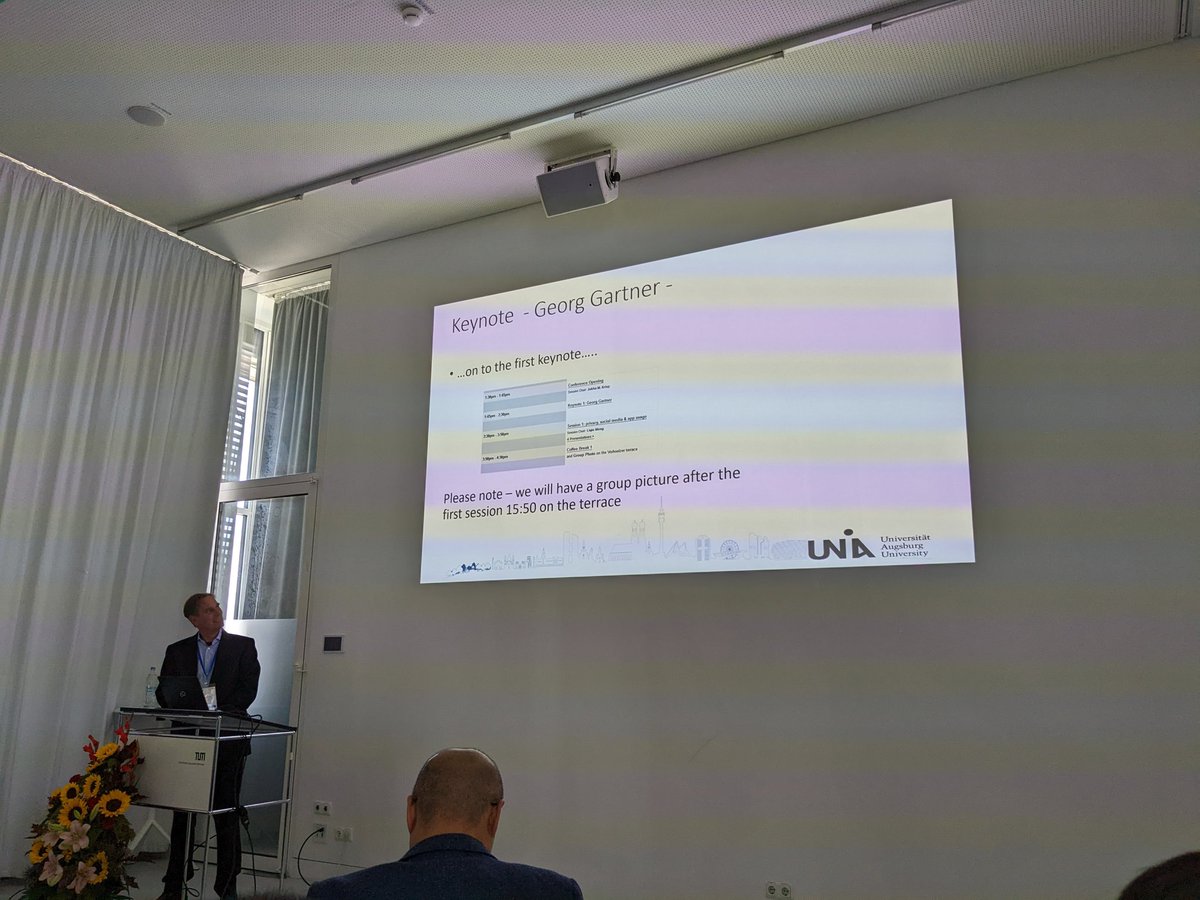 TomC601's tweet photo. The #LBS2022 conference has just started, going into first keynote. With my own presentation coming in the first session following the keynote by Georg Gartner. https://t.co/UqbHYUE4CN
