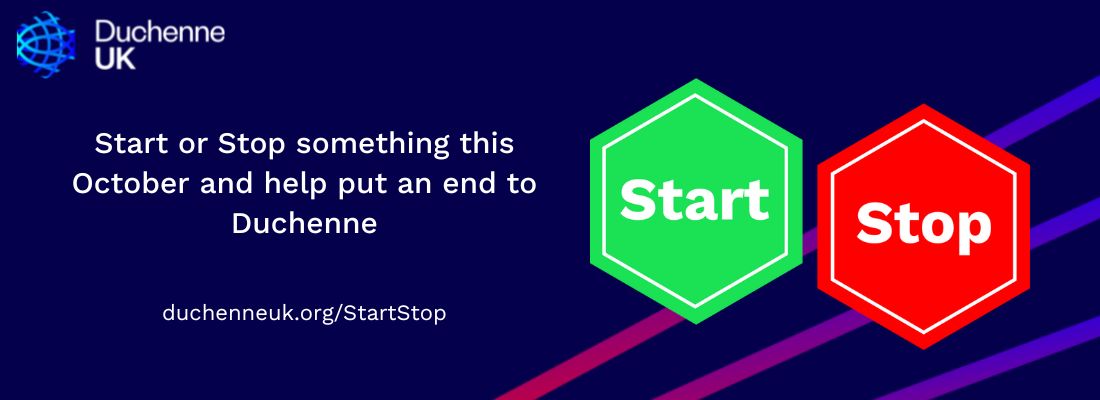 DuchenneUK's tweet image. Start Stop is back for October 2023! We're encouraging you to Start something new or Stop something old &amp;amp; fundraise to #EndDuchenne in the process! To find out more or sign up, click here duchenneuk.org/startstop/

#StartStop #DuchenneUK #fundraising #DuchenneArmy #charity