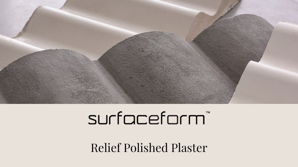 Surfaceform's tweet photo. Surfaceform Relief plaster is a three dimensional, surface finish, manufactured from high strength quality gypsum.

The finish is installed on-site as late in the build as possible. The surface finish can be decorated after fitting for a seamless look. https://t.co/LEv3dWGnmX