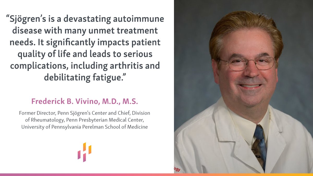 HorizonNews's tweet photo. (3/3) Frederick B. Vivino, M.D., M.S., describes the critical treatment need for people living with #Sjögren's. To learn more about this trial and the data results, click here: https://t.co/9RUelSrobL. https://t.co/R4qRWED4Nq