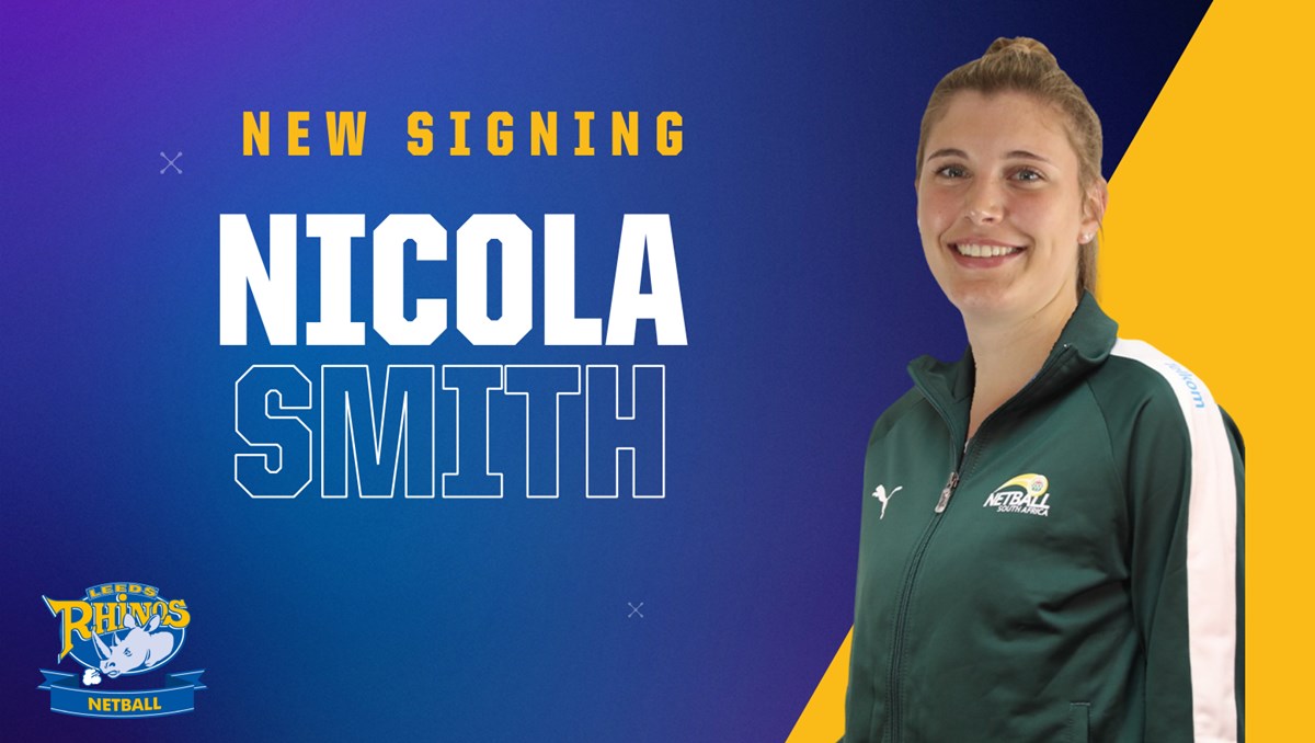 RhinosNetballSL's tweet photo. ✍️We are pleased to confirm that @Netball_SA international Nicola Smith has signed for #RhinosNetball for the 2023 season!
More 👉https://t.co/dmCSP5ohJ0
#SigningWindow2023 | #VNSL https://t.co/fzA74ghdP1