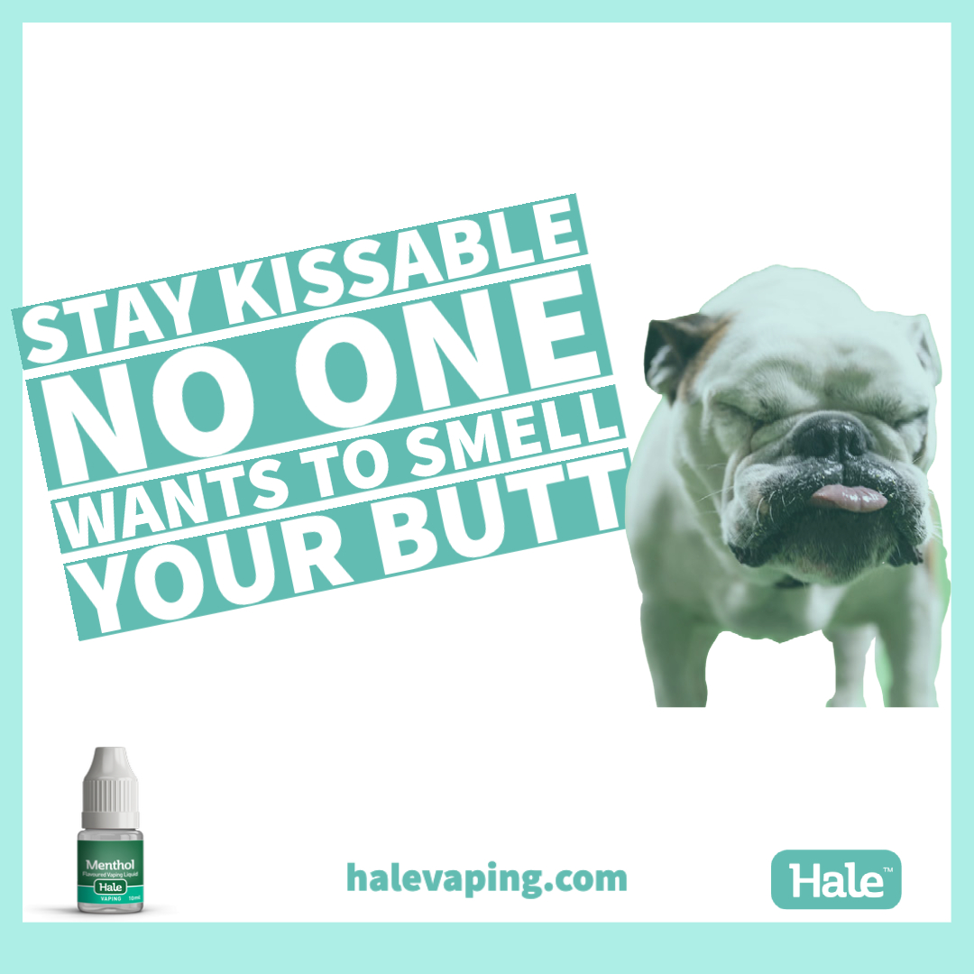 Stay kissable, Hale Menthol available in 10ml and on Hale Go.