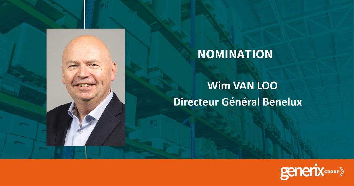 [📢 Communiqué de Presse] Wim Van Loo nommé Directeur Général de Generix Group au Benelux. Accès à l’intégralité du communiqué de presse ICI 👉 cutt.ly/jCU6P2K