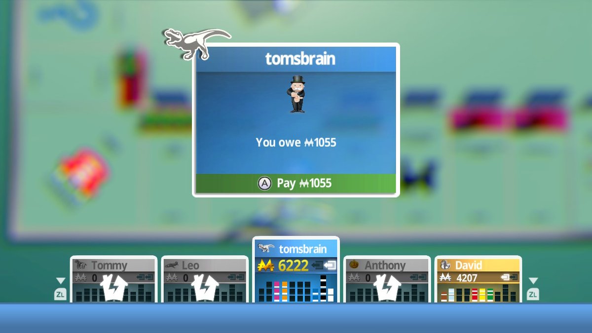 tomsbrain's tweet image. basically hotels on pink, orange and purple #MonopolyforNintendoSwitch