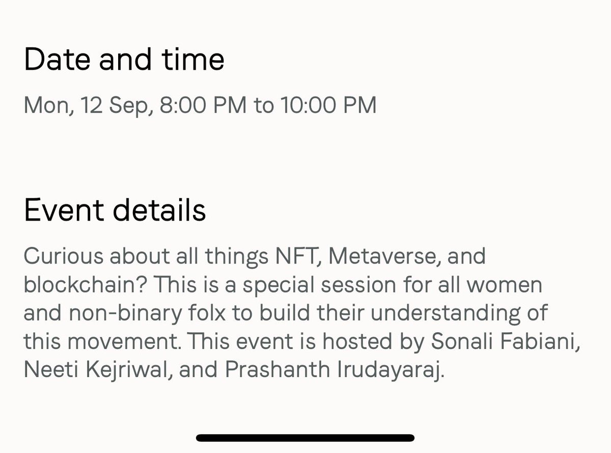 Neeti Kejriwal (@neetikejriwal) on Twitter photo Hosting a Women in Web3 event at <a href="/sohohouse/">Soho House</a> Mumbai with <a href="/sonalifabiani/">Sonali Fabiani</a> <a href="/Zarathusthra/">Prashanth Irudayaraj</a> tonight!! ๐๐ฅ๐๐ฅ๐ catch us here from 8-10pm!! Hosting a Women in Web3 event at <a href="/sohohouse/">Soho House</a> Mumbai with <a href="/sonalifabiani/">Sonali Fabiani</a> <a href="/Zarathusthra/">Prashanth Irudayaraj</a> tonight!! ๐๐ฅ๐๐ฅ๐ catch us here from 8-10pm!!