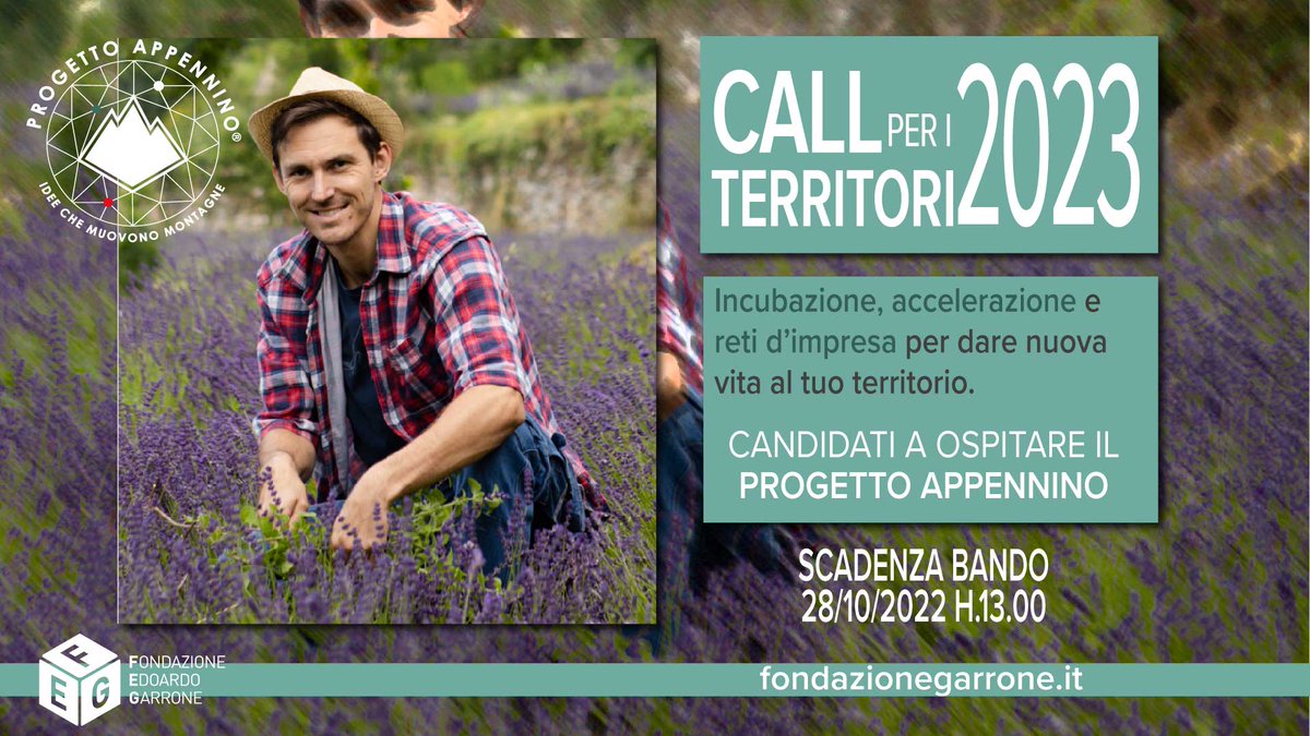 ‼ C'è ancora tempo per partecipare alla "Call per i territori" per ospitare l'edizione 2023 di #ProgettoAppennino.

📅 Se sei un ente privato o pubblico e vuoi candidare il tuo territorio, partecipa al #webinar Zoom lunedì 19 settembre alle 14.30.

➡lnkd.in/dW6dGy3D