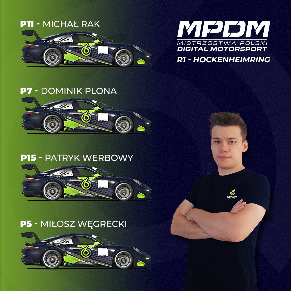 carbon_simsport's tweet photo. The first round of Porsche Esports Sprint Challenge Poland ended with an average result - not bad not terrible. We don't give up and we keep going! 😎

#SimPL #SimRacing #Esport #DigitalMotorsport #MPDM #iRacing https://t.co/tDAJbuuQ2v