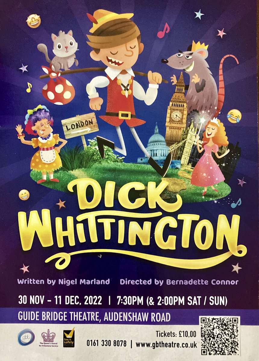 johnmradio's tweet photo. Come see me in as Sarah the Cook in Dick Whittington 30 Nov - 11 Dec at @gbtheatre 🎭 only £10 a ticket #panto #pantodame #dickwhittington #guidebridgetheatre
https://t.co/h7wrBAsMXi https://t.co/LbaZrWTsdD