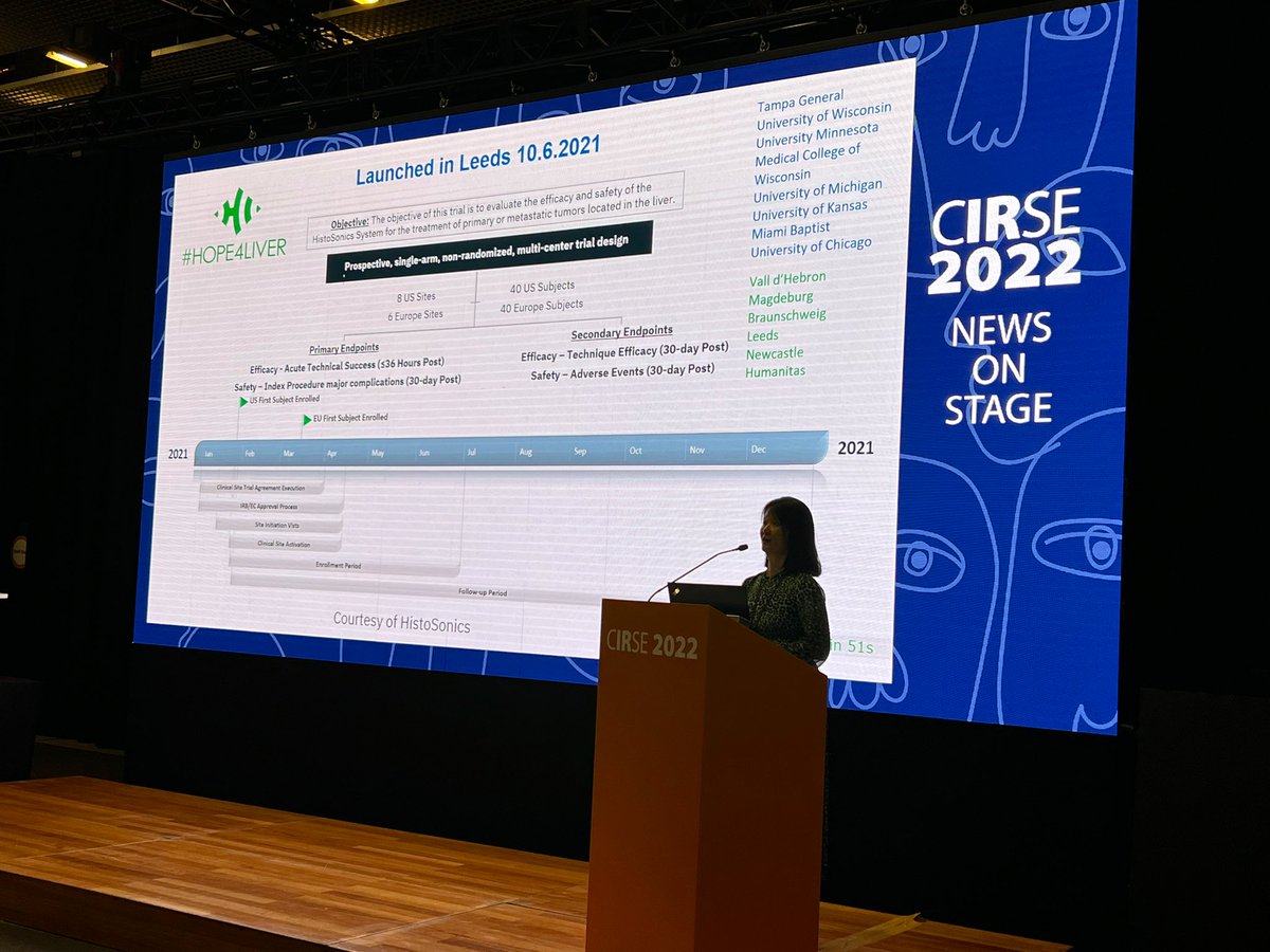 VinsonChan's tweet photo. My dear mentor @TzeWah1 speaking about the #Hope4Liver Trial and histotripsy by @histosonics at @cirsesociety #CIRSE2022. The future of non-invasive cancer treatment is here! https://t.co/UOibmyjMat