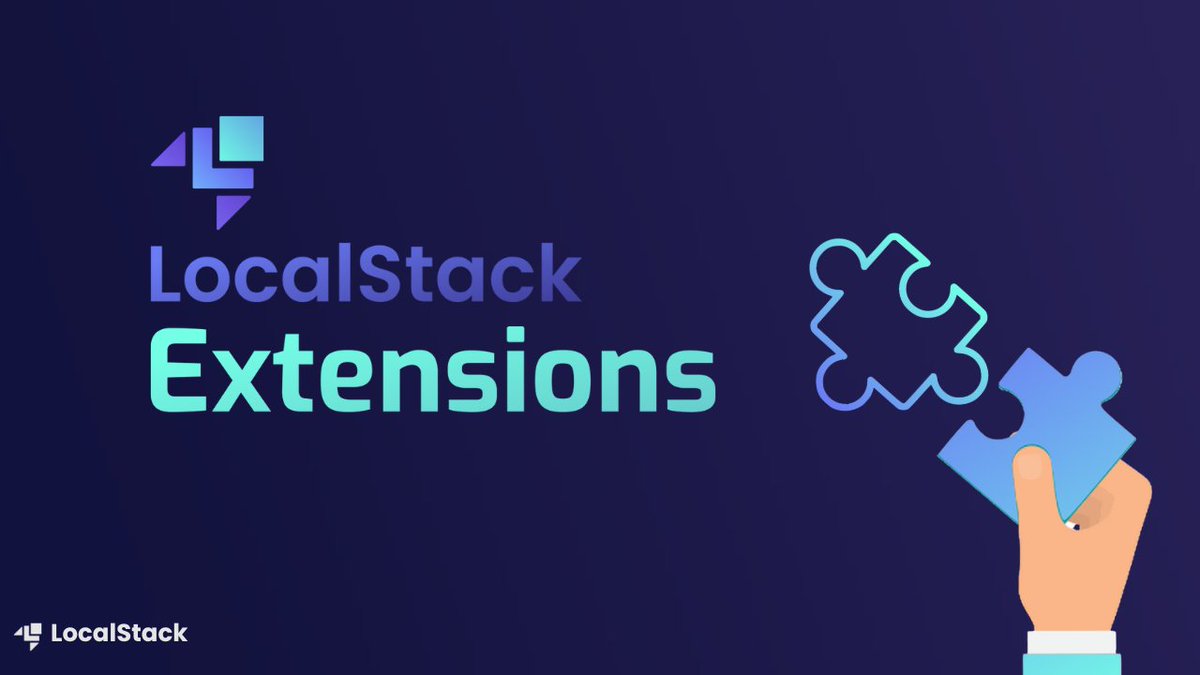 localstack's tweet photo. We are excited to announce the beta release of LocalStack Extensions 🚀

Extensions allow you to extend &amp; customize LocalStack using pluggable Python distributions!

Know more about Extensions &amp; share your feedback 👇

🔗 https://t.co/QKG2YihGsQ

#LocalStack #Python #Extensions https://t.co/6PhdkXBNAM
