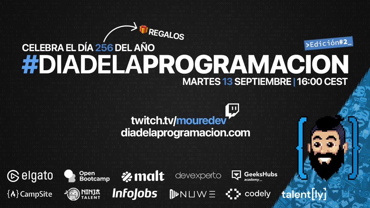 MoureDev's tweet photo. Verónica Mo @veritechie 
Ana Amaro @AnaWhitewolf 
Antonio Leiva @devexperto1 
Ari Reinventada @Ari_Reinventada 
Goncy Pozzo @goncy 
Aris Guimerá @AristiDevs 
Juan Villalvazo @TecMotivacional 

De verdad. ¡Gracias! 🙌

Nos vemos el 13 de Septiembre en https://t.co/OCwIcKIYqQ https://t.co/goc5forvp8