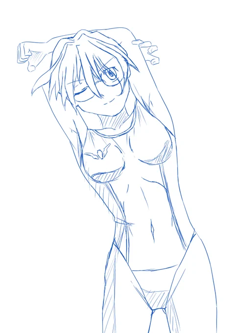 今日は暑すぎたので推しの水着描くわよ!!! 