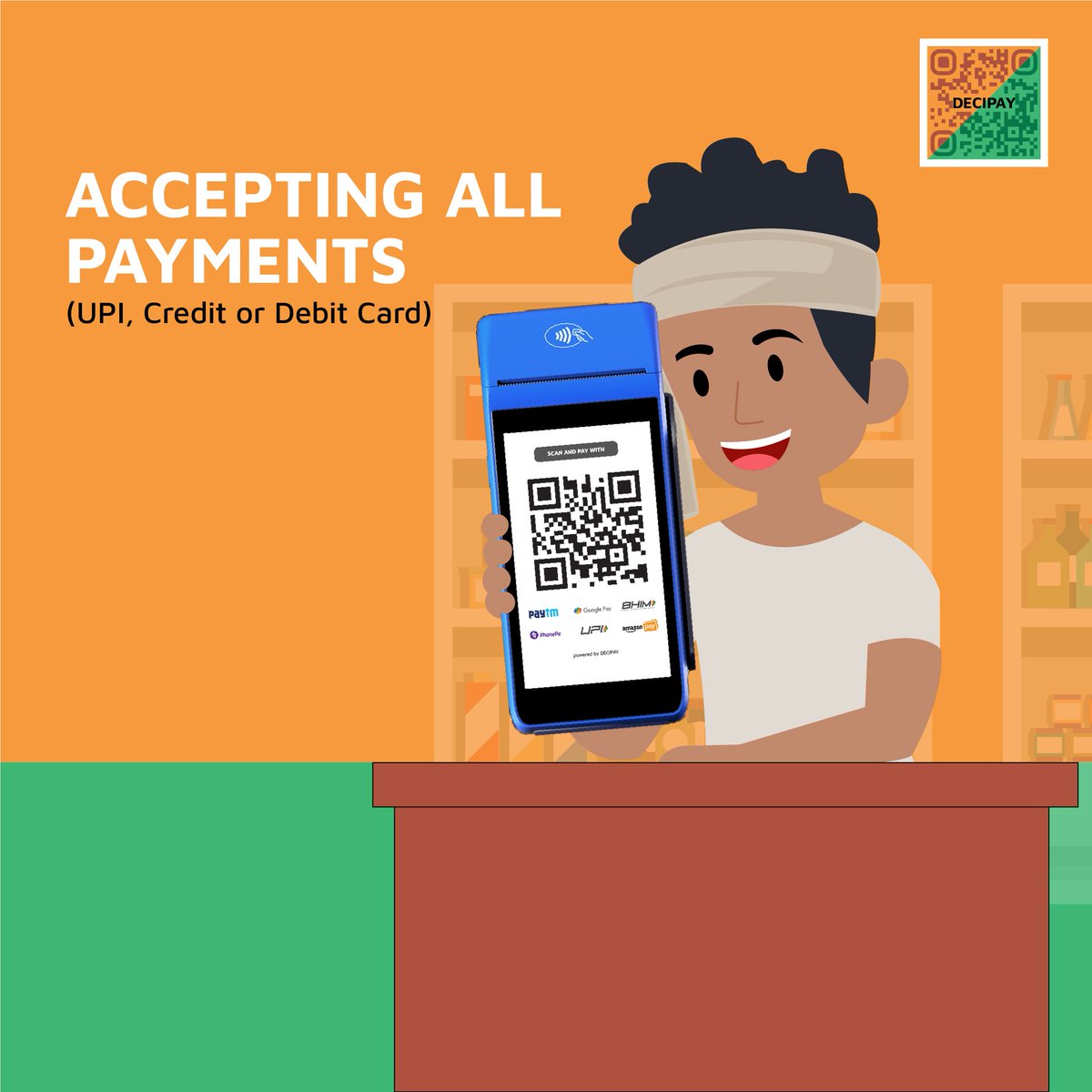 decipayservice's tweet photo. The Decipay #POSMachine allows retailers to receive payments in UPI, Credit Card, or Debit Card💳

Making hassle-free #SafeTransaction for the customers💯

#UPIPayments #UPITransactions #CreditCard #FinancialServices #OnlinePayment #OnlineTransaction #Fintech #DecipayServices https://t.co/6O8Bxrppym