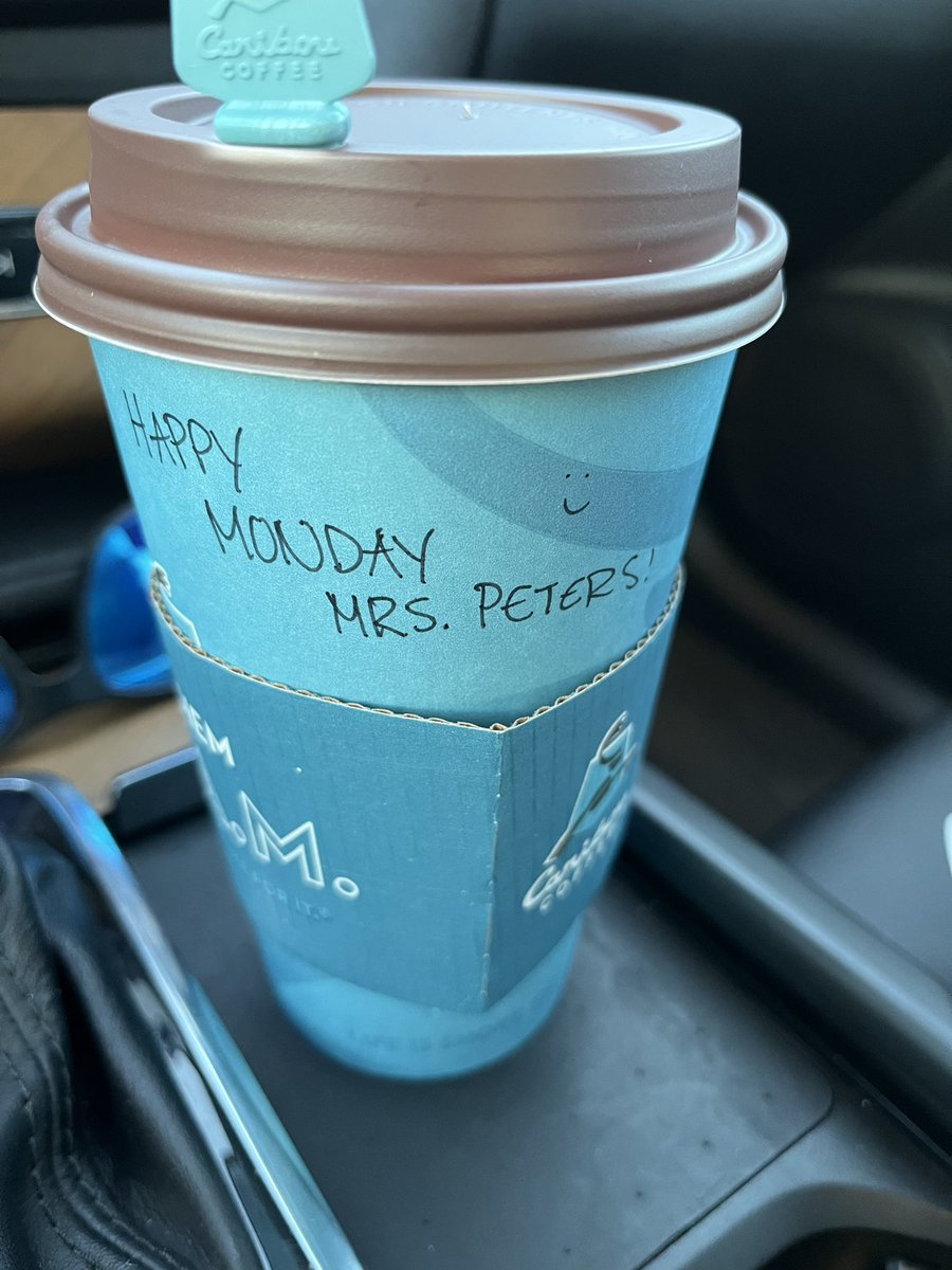 The <a href="/cariboucoffee/">Caribou Coffee</a> in Jordan, MN is the best!  They have almond milk and you get sweet messages from former students 😊❤️