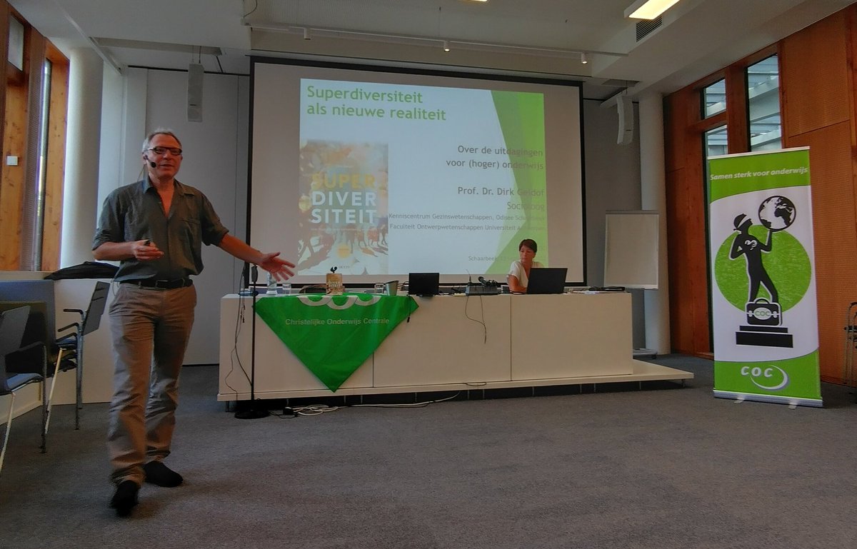 jansoons's tweet photo. .@COConderwijs starten we het werkjaar hoger #onderwijs met het thema superdiversiteit. Met expert @DirkGeldof https://t.co/iczS97TUS9