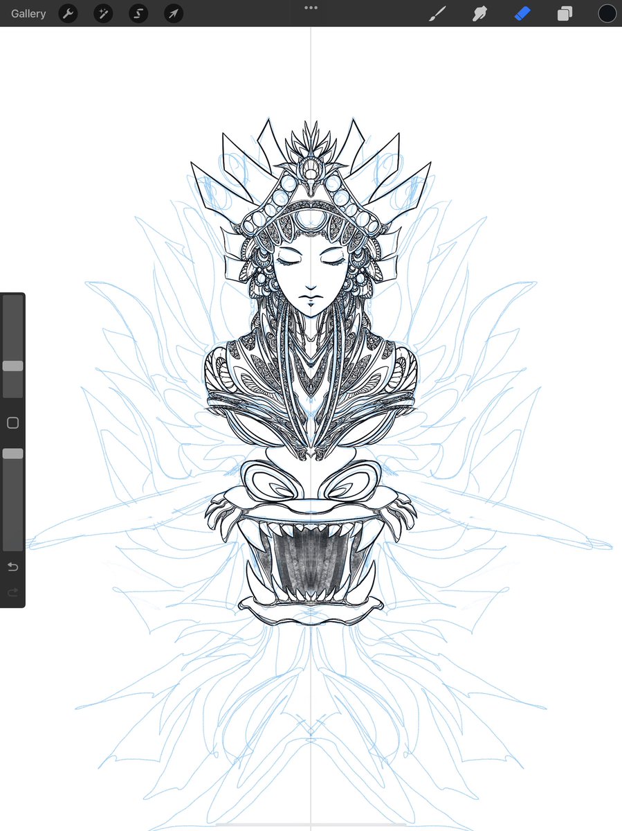 Some progress … #wip #digitalart #digitaldrawing #digitalink #digitalillustration #drawing #inking #illustration #disegno #dibujos #lineart #linedrawing #scifi #scifiart #female #chinese #chinesedesign #asian