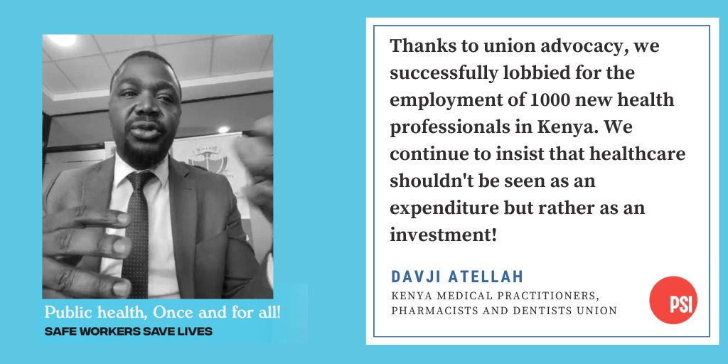 PSIglobalunion's tweet photo. #HealthForAll
#SafeWorkersSaveLives https://t.co/0kyBQSWYlR