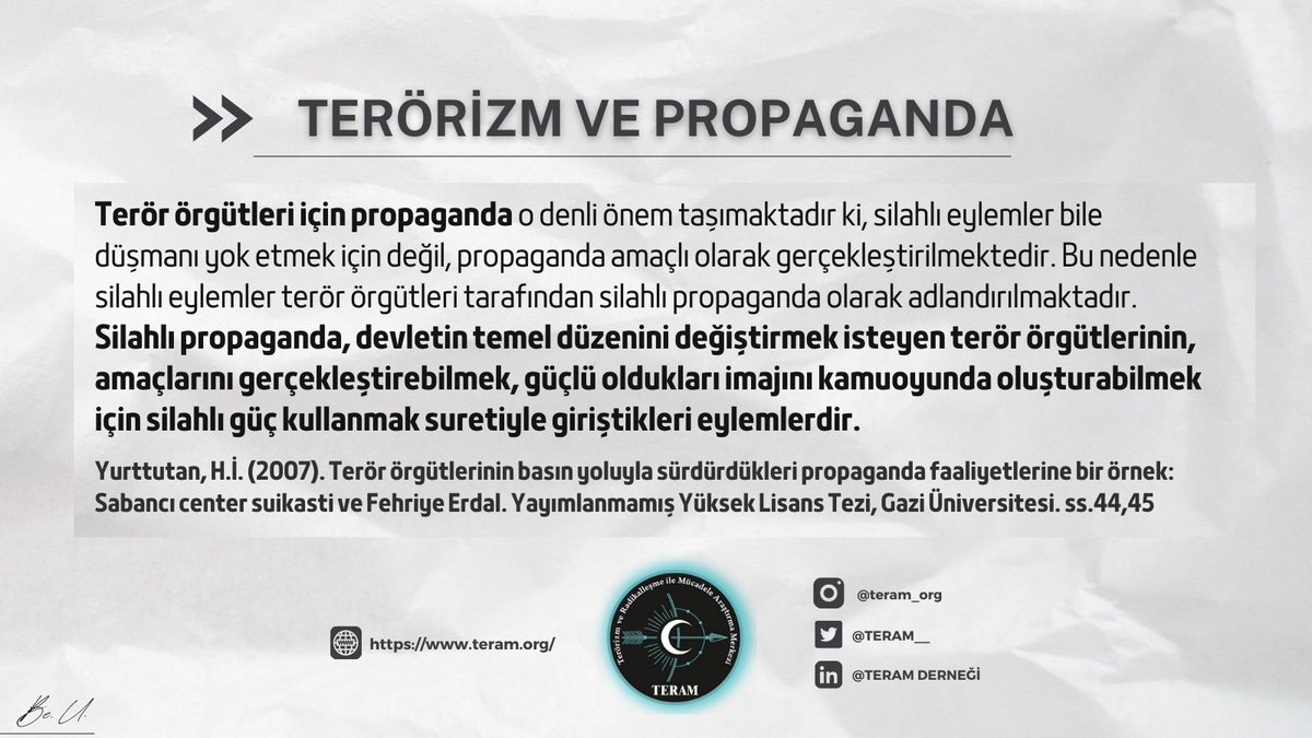 TAAM_Merkezi's tweet photo. Terör ve Terörizm Kavramları❓
#TERAM #Terörizm #Terör #Propaganda https://t.co/2iJ7DQOAa4