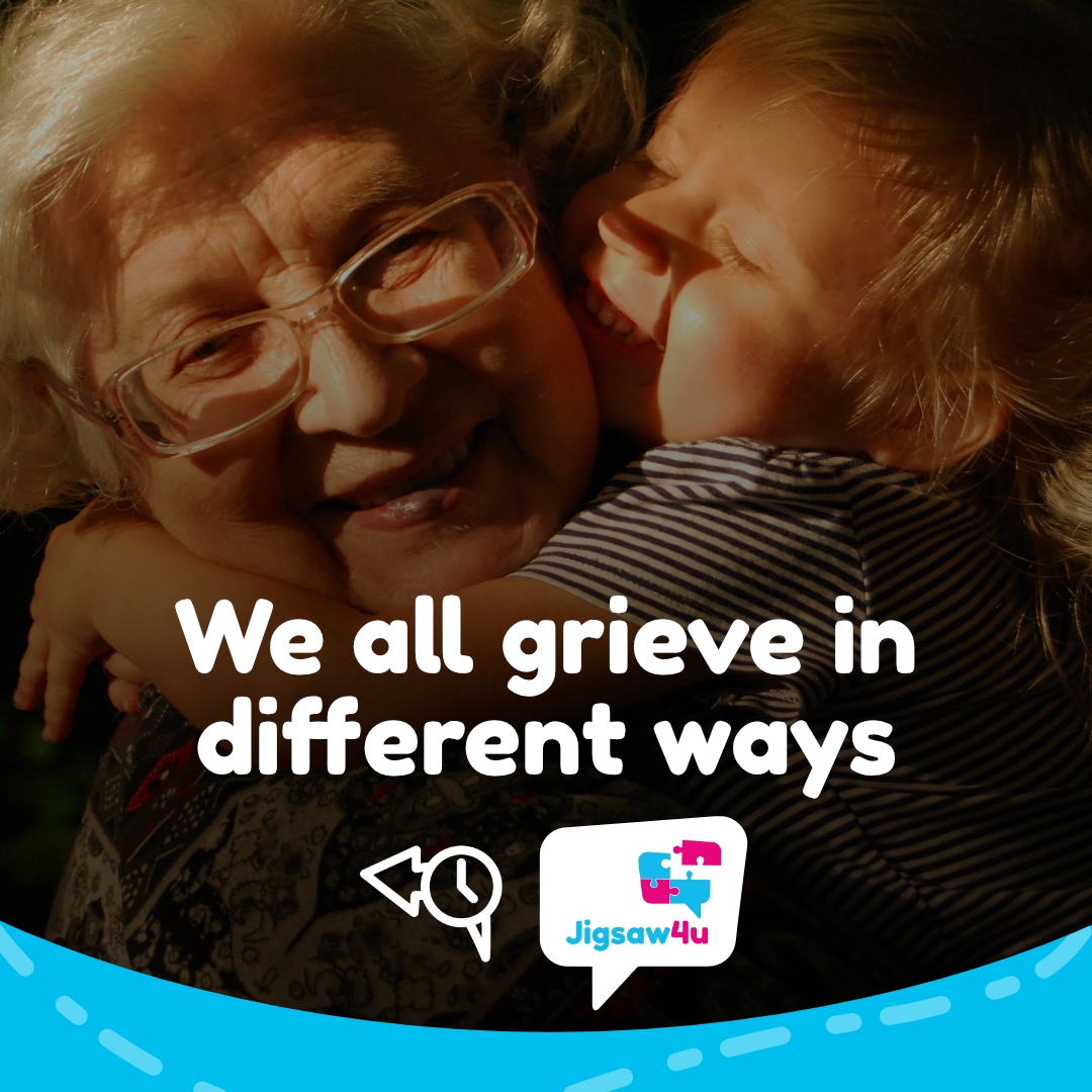 Jigsaw4u's tweet photo. We all grieve in different ways.

Every loss can be incredibly sad and moments like the Queen's passing can remind us of our loved ones.

It's important to recognise these feelings and to reach out to those you trust. 

#grief #bereavementsupport #SWLondon #childrenscharity https://t.co/GSGl23GQdj