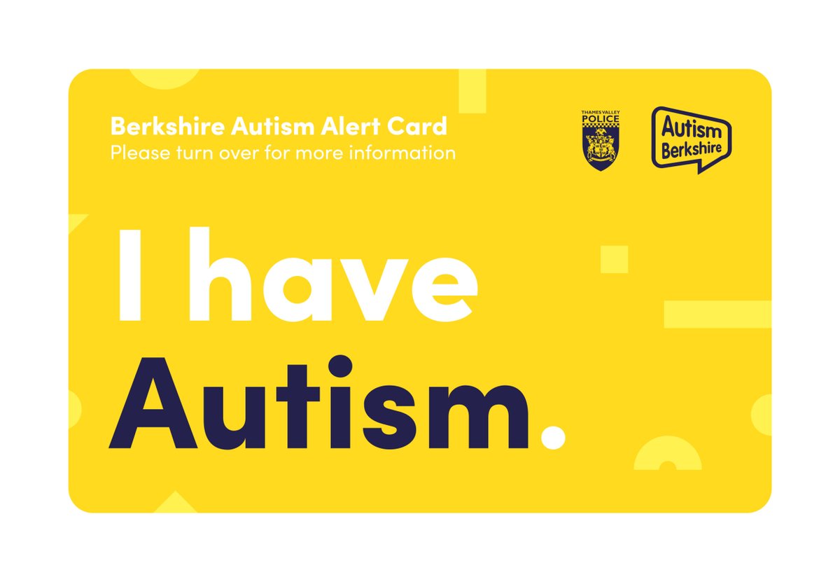 BFfC_Child's tweet photo. The #Berkshire #AutismAlertCard provides a way for people with autism to make others aware of thier condition & can be used if they are in a situation where they need to explain their #autism eg. to emergency services.
Find out more here:
⭐️ https://t.co/boahycOSHX
#rdguk https://t.co/UC0jDzuQVH