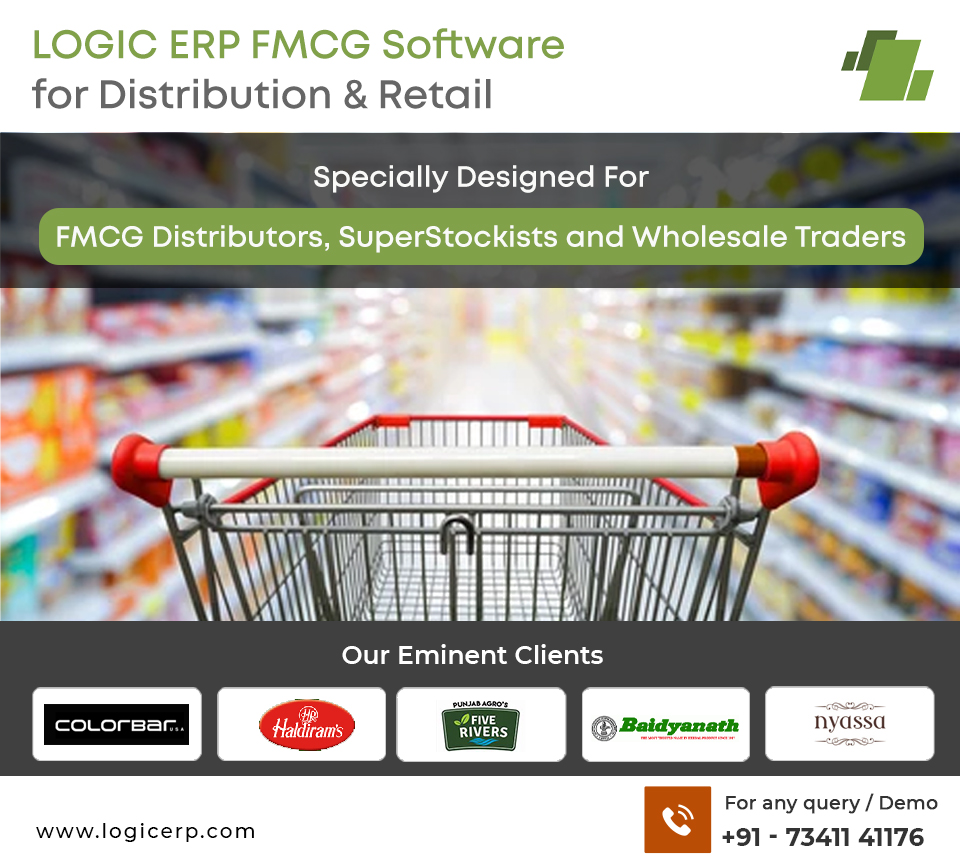 Logicerp's tweet photo. LOGIC ERP Software Built to manage your FMCG Distribution & Retail Business Needs. For more information, please call us @7341141176.
#DistributionSoftware #FMCGRetailSoftware #FMCGDistributionManagementSoftware #DistributionERPSoftware #ERPDistributionManagementSoftware https://t.co/0dEIDkBGIP