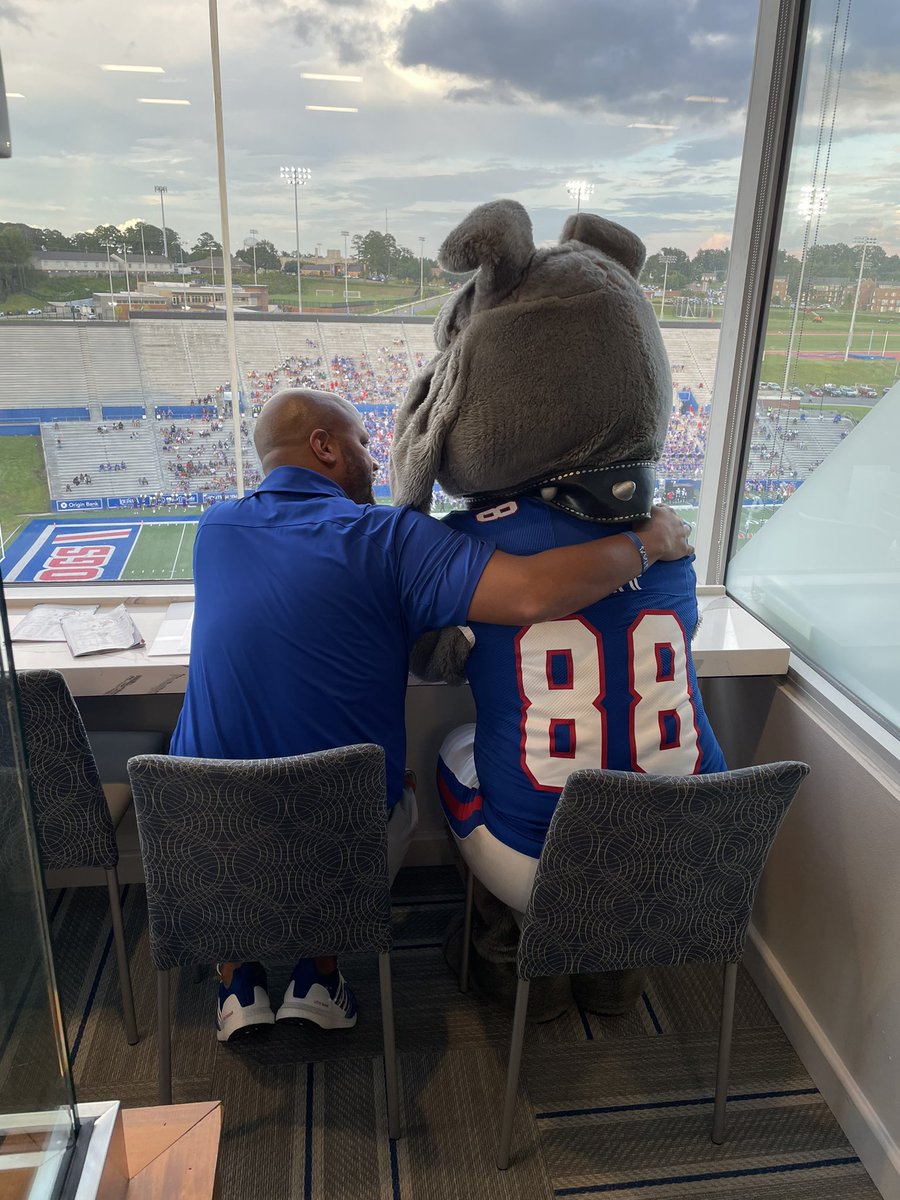 champ_latech's tweet photo. Just chatting with @EWOOD_AD about how good our Dogs looked this weekend!! https://t.co/aDBKlGirF7