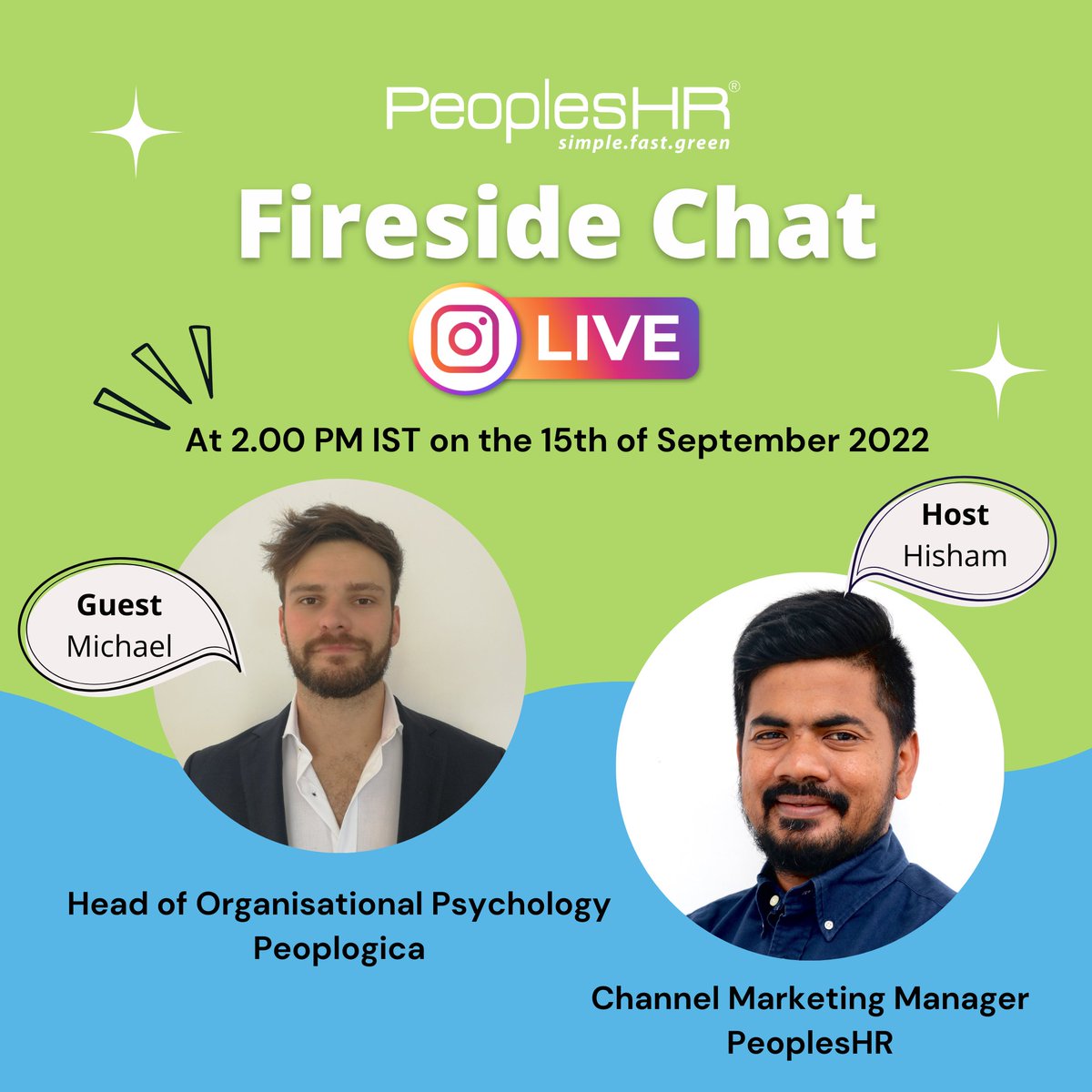 hSenidSoftware's tweet photo. Connect with @peopleshr this Thursday at 2 pm (IST) for an Instagram Live with Michael Mancinone from Peoplogica and Hisham Doole to chat about using psychometric testing when recruiting.
Tune in to see how they ignite this virtual fireside chat.
https://t.co/onCnZNW1Xn https://t.co/WEukzJ7Tmb