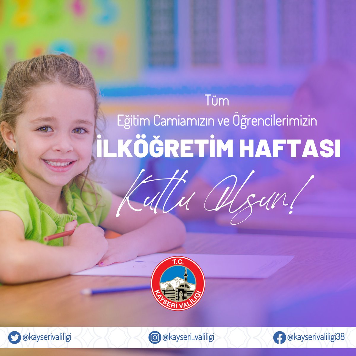 Tüm eğitim camiamızın ve öğrencilerimizin #ilköğretimhaftası’ nı kutluyor, 2022-2023 eğitim-öğretim yılımızın başarılı geçmesini temenni ediyoruz.