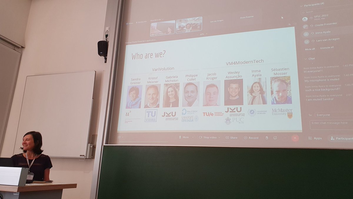 wesleyklewerton's tweet photo. Opening of VariVolution 2022 and VM4ModernTech 2022 at #splc2022 @SandraG_1307 @kristofmeixner @GabiKMichelon @colletp @JacobKrueger_ @inmarri @petitroll https://t.co/ZkFBdo9oil