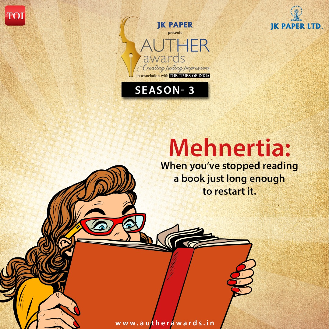 AutherAwards's tweet photo. #Mehnertia is when you’ve stopped reading a book. You pick it up, put it off, put it down, and not quite “feeling it”.
You keep putting it off, starting it up again because it’s going to take a few long moments to re-immerse yourself in the story.
#wordoftheday #bookterms https://t.co/ckNZr6nVU2
