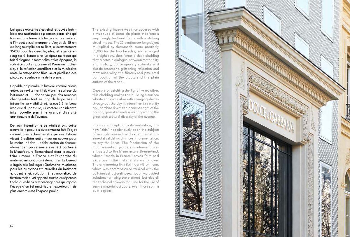 fresharchis's tweet photo. [PUBLICATION]

Nous sommes heureux de vous annoncer la publication de l’ouvrage consacré au #54Montaigne, Flagship de DOLCE&amp;GABBANA, par ARCHIBOOK, BOOKSTORMING, disponible en librairie cette semaine.

#architecture #valueadd #retailflagship #luxury #54montaigne #dolcegabbana https://t.co/7WsAAiyw3f