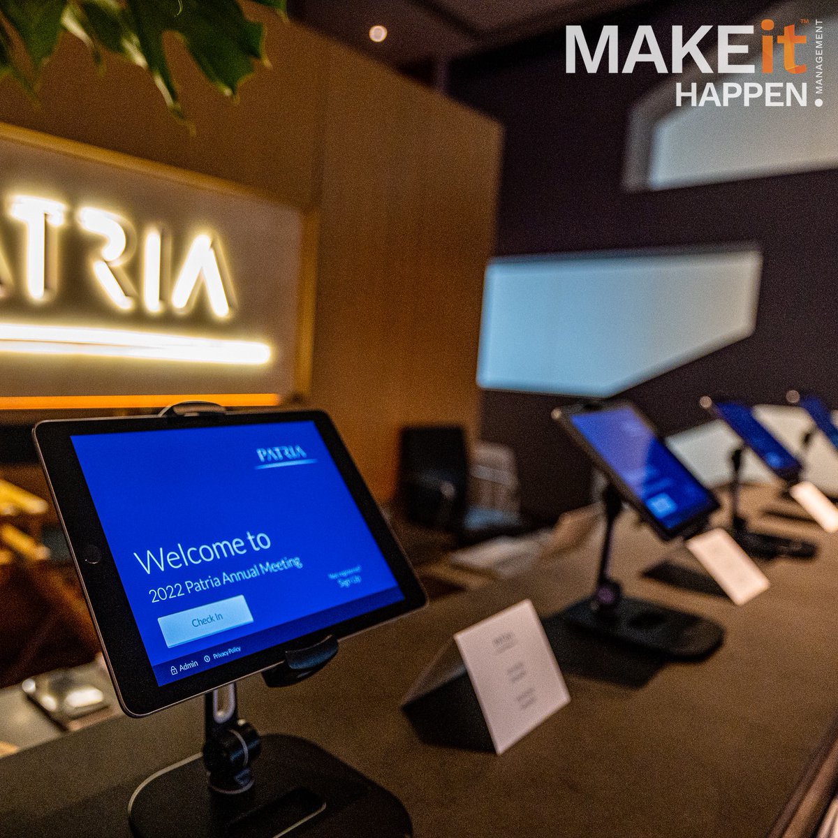 makeithappenmgm's tweet photo. Technology is a big part of any large event activation, it improves check-in, feedback, and security and can give you valuable data in real-time. #wemakeithappen #makeithappenmgmt #meetingplanner #makeithappenmonday https://t.co/QqdZ6Sciqc